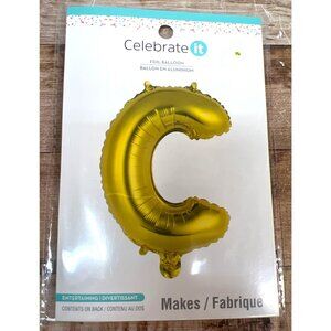 Gold Foil Balloon Letter C 14" By Celebrate It